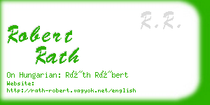 robert rath business card